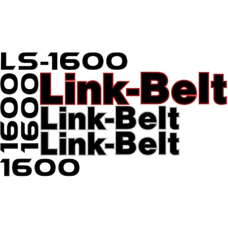 Aftermarket Decal Set for Link-Belt 1600 Excavator LB1600DECALSET